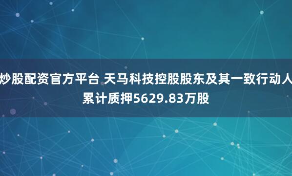 炒股配资官方平台 天马科技控股股东及其一致行动人累计质押5629.83万股